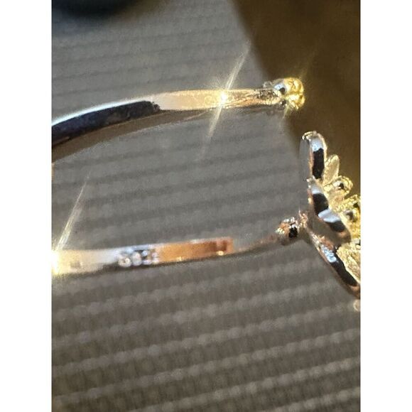 925 Sterling Silver Flower Open Adjustable Ring - Picture 4 of 4